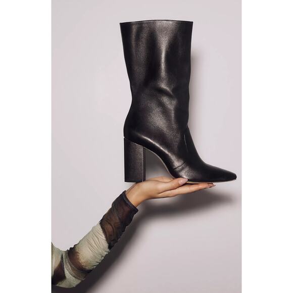 EUC Schutz Black Leather Camille Booties - 8.5 US - Picture 1 of 7